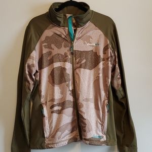 Cabelas - OutfitHer Camo/Turquoise Jacket - L